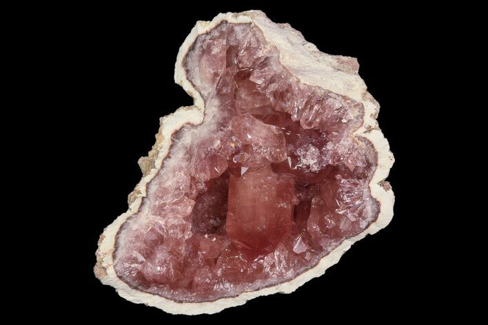 Pink Amethyst Geode (NEW FIND) - Argentina #84498